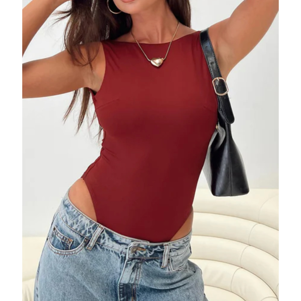 Princess Polly Beresford Bodysuit Wine size 2